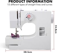 Machine à coudre domestique multifonction automatique électrique portable en cuir 825 pour la vente en gros