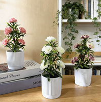 Bonsaï artificiel de fleurs de cerisier en pot à 7 têtes pour table à manger et cadeau de fête des Mères, fleurs en soie réalistes faites à la main