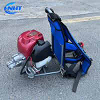 Compacteur à béton vibrant dorsal Huiteng/Yuante à moteur thermique externe, 1,2 kW, haute efficacité, avec tuyau de 2,44 m