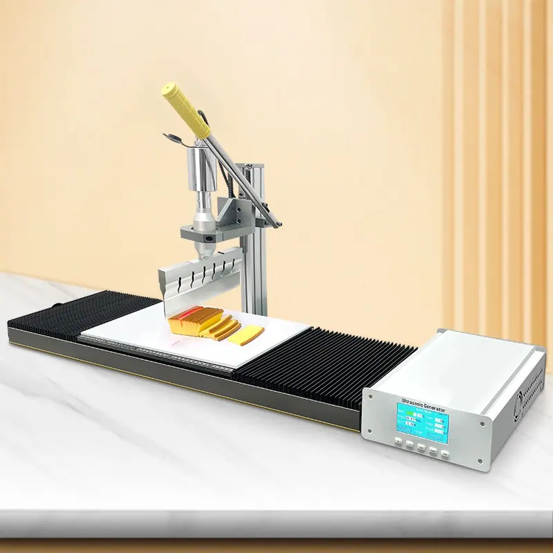 Manual ultrasonic food knife cutter bread cake slicer machine