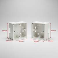 Boîtier de jonction carré en PVC Zhibang de type 86 (installation encastrée) pour câblage de circuits intérieurs, haute résistance au feu