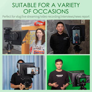 Kit de téléprompteur portable FEELWORLD <span class=keywords><strong>TP2A</strong></span> pour appareil photo reflex numérique, smartphone, tablette, prise en charge de l'objectif grand angle - Product Image 4