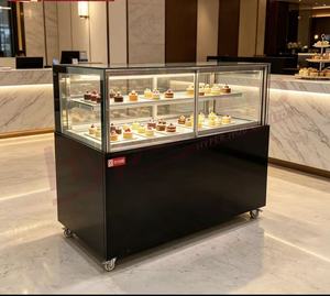 Refrigerador Exhibidor de <span class=keywords><strong>Pasteles</strong></span> con Puerta Corredera, Vitrina Exhibidora de Postres para Cafetería o Bar - Product Image 1