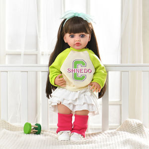 Yeezwood 55Cm Offre Spéciale fonction musique Silicone mignon grande poupée Reborn enfant en bas âge bébé jouet vraies poupées pour les filles - Product Image 3