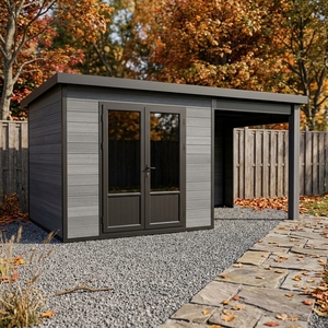 <span class=keywords><strong>Abri</strong></span> <span class=keywords><strong>de</strong></span> <span class=keywords><strong>jardin</strong></span> moderne en bois série D, robuste, avec fenêtres à température constante et verre anti-effraction, directement <span class=keywords><strong>de</strong></span> l'usine - Product Image 1