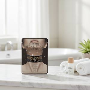 KISSMUSES Masque facial en coton de beauté naturelle pour les femmes meilleur prix feuille de levage de cou en taille de voyage - Product Image 3