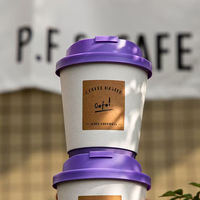 Gobelets à café en papier à double paroi biodégradables et recyclables de 10 oz et 12 oz, gobelets de qualité alimentaire à emporter avec couvercles