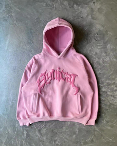 Custom Logo High Quality 3D Puff Printing 100%Cotton Hoodie Heavy Weight Mens Oversized Puff Print Hoodies 500gsm - Product Image 5