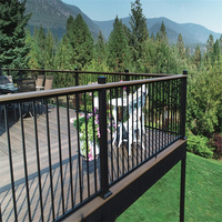 Rampe en aluminium à profil épais, rampe en verre et aluminium résistante à la corrosion pour terrasse, piscine, escalier, double usage