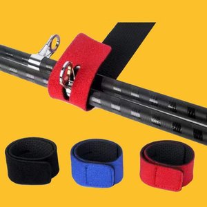 Sangles élastiques magiques pour cannes à pêche, noir, bleu, rouge, pour la pêche en eau douce, accessoires d'équipement de plein air - Product Image 5