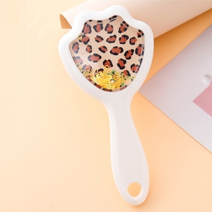 Kinder Geschenk Kristall Shiny Glitter Katzen pfote entwirren Haar bürste Leoparden waage Mini Haar bürste Transparente süße Katzen haar bürste - Product Image 6