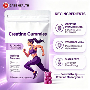 Gummies de créatine monohydrate à marque privée OEM, 90 unités, véganes, pour la force musculaire, la puissance et la récupération, sachet pour athlètes, personnalisables - Product Image 3