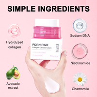Crema Facial OEM PDRN en Cápsulas Rosas con ADN de Sodio, Niacinamida, Colágeno Hidrolizado, Aguacate y Manzanilla para Calmar e Iluminar la Piel
