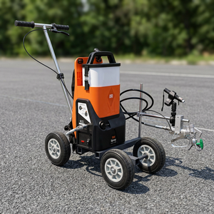 Pulvérisateur de peinture sans air SOXGA 5L avec chariot de marquage routier à 4 roues, machine de traçage de lignes sans fil pour routes et parkings - Product Image 2