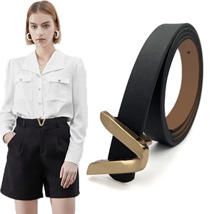 2021 cinturón de cintura para <span class=keywords><strong>mujer</strong></span>, Cinturón fino con hebilla en V, decoración de ropa versátil, <span class=keywords><strong>cinturones</strong></span> de sellado de cintura pequeña para niñas - Product Image 1
