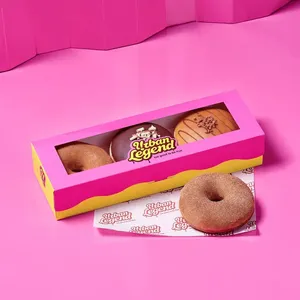 Kraft Paper Food Cookie Macaron Cupcake Box Packaging 9 Pieces Sweet Mini Cake Dt Party Wedding Box With Clear Window