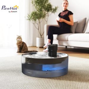 Fuente <span class=keywords><strong>de</strong></span> agua LED inteligente <span class=keywords><strong>de</strong></span> 7L para gatos, perros, bomba silenciosa, filtro <span class=keywords><strong>de</strong></span> carbono inalámbrico, ventana <span class=keywords><strong>de</strong></span> visualización, alimentador fácil <span class=keywords><strong>de</strong></span> cuencos para mascotas - Product Image 2