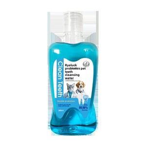 Enjuague Bucal Comestible para Perros y Gatos - Solución Probiótica para la Limpieza Dental, Eliminación de Sarro y <span class=keywords><strong>Mal</strong></span> <span class=keywords><strong>Aliento</strong></span> - Product Image 1