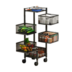 Accesorios de armarios de cocina estante giratorio de almacenamiento de cocina multifuncional 3 4 5 capas estante de almacenamiento de verduras o frutas - Product Image 3