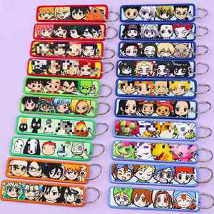 Porte-clés de moto avec collection de personnages de dessins animés et d'anime, Jujutsu Kaisen Bleach, avec étiquette tissée et broderie - Product Image 1