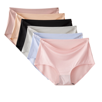 Ropa Interior Femenina de Talle Alto Sin Costuras, Talla Grande, Bragas de Una Pieza, Transpirables y Suaves, Talla 2XL