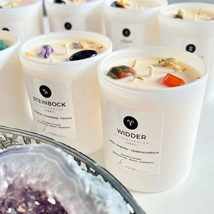 For Factory Bulk Custom Crystal Stone Dried Flower Organic Essential Oil Scented Handmade Art <b>Candle</b> for Holiday Home Spa <b>Gift</b> - Product Image 4