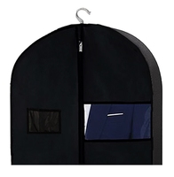 Vente en gros de housses de voyage portables personnalisables non tissées anti-poussière sac de vêtements réutilisable avec fermetures à glissière pliable