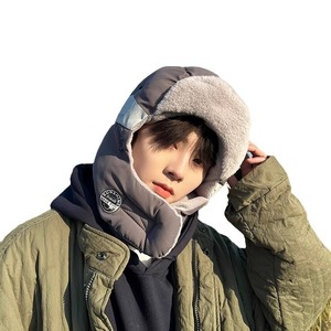 Ski Cap Men Winter Warm Windproof Outdoor Hat With Ear Protection Solid Color Polyester Adult Cycling Cold Proof - Product Image 5