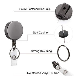Wholesale Retractable Keyring Metal Wire Keychain Pull Recoil Sporty <b>Key</b> <b>Ring</b> Anti Lost ID Card Holder Telescopic Burglar Chain - Product Image 6