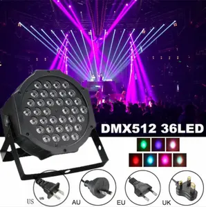 Led 파 수 조명 Rgbw 원격 제어 Dmx512 스트로브 플래시 무대 조명 실내 36pcs 1w 줌 파 빛