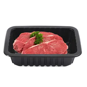Bandeja de plástico termoformada para carne, bandeja de alimentos PP/EVOH/PE personalizada para peixe fresco, carne de ostra e carne