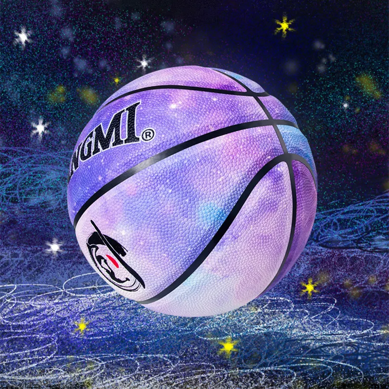 Personnalisé En Gros Smileboy PU Cuir La Nuit Étoilée Van Gogh Artiste Mode Basketball