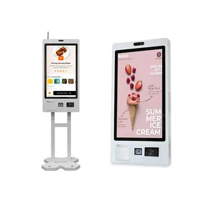 Self Serve Checkout Desktop Android Restaurant Order Terminal Floor Stand Wall Mounted Touch Screen Ordering Kiosk