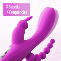 3-in-1 Kaninchen-Vibrator für Erwachsene 10 Vibrationsmodi Vaginal Analkugeln Frauen Klitoris G-Punkt Anale Stimulation Sexspielzeug