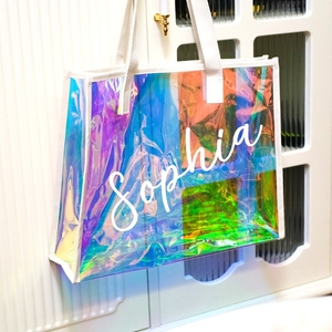 กระเป๋าโท้ทสะพายไหล่ข้างเดียวขนาดใหญ่สำหรับใส่ไปทะเลพร้อมที่จับขนาดใหญ่ออกแบบได้ตามต้องการใส่ชื่อและโลโก้ตามต้องการสำหรับโปรโมชัน - Product Image 5