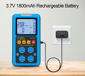Multi Gas Detector Oxygen O2 Sulfide H2S Carbon Monoxide CO Combustible Gas LEL Gas <b>Meter</b> ST8904 - Product Image 3
