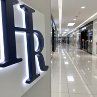 Lettres 3D en acrylique rétroéclairées personnalisées, lettres en métal, enseigne extérieure, panneau publicitaire, enseigne LED pour la décoration de magasins d'entreprise