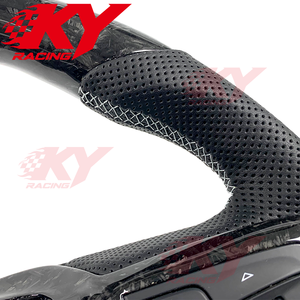 Volant de voiture sport en fibre de carbone forgée sur mesure pour Chevrolet Silverado 2019-2025, compatible avec Camaro, Malibu, Cruze, Corvette C8 - Product Image 2