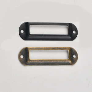 Sheet Metal <b>Frame</b> Handle Rectangle 70x21mm Bronze <b>Black</b> Durable Drawer Decoration - Product Image 1