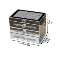Support d'affichage en acrylique fait main de luxe personnalisé, boîte de rangement en acrylique transparente pour la maison, le bureau et les cadeaux de Noël