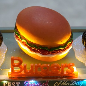 Escena Navideña Animada con Luces LED, Pueblo Navideño <span class=keywords><strong>Musical</strong></span> de Plástico con Hamburguesas en Movimiento - Product Image 4
