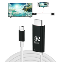 Câble de charge rapide TUTI 2M 100W en PVC HDTV 4K60HZ pour Switch N-Switch 2, type C vers HDTV pour TV, téléphone, PC, jeux