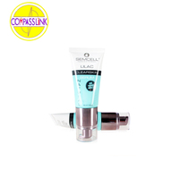 Emballage de tube cosmétique en plastique biodégradable OEM avec pompe, scellage en feuille d'aluminium, impression offset pour soins de la peau, capacité 3-240 ml, 1-5 unités