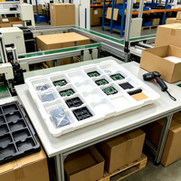 Plateau alvéolé blanc personnalisé en plastique thermoformé pour l'emballage et le stockage des accessoires d'usine électronique