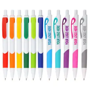 china pen factory made solid white rubber grip promotional custom logo ballpoint pens-customized 0.7mm 1.0mm ball pen ink