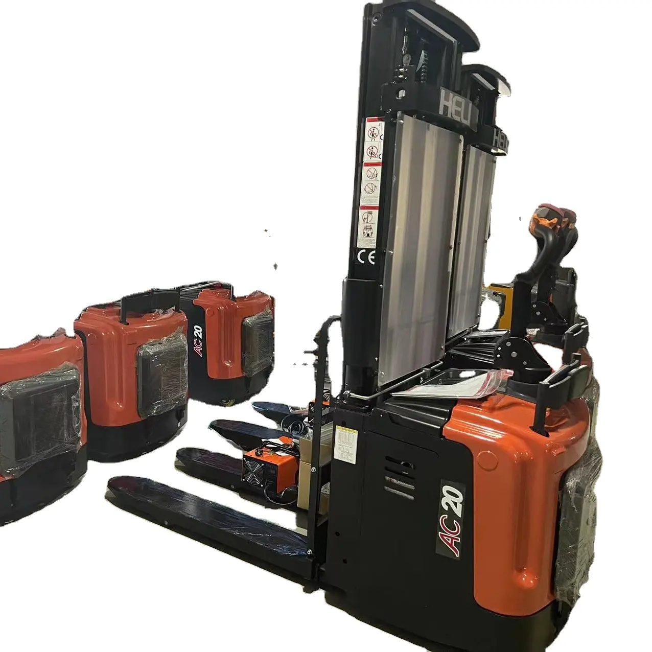 Chargez 2000kg 2ton 3m 3.5m Reach Stacker Gerbeur de palettes électrique automatique avec pièces de rechange