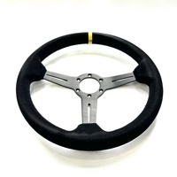 Volant de course simulée JDM en cuir pour modification de voiture, volant de course simulée en suède pour rallye tout-terrain