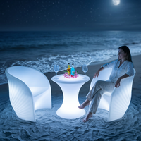 Lampe de sol LED lumineuse pour balcon, table et chaise, éclairage décoratif pour jardin et pelouse, ambiance festive, lumière d'ambiance pour hôtel et bar, en plastique