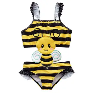 Girls Swimwear,Cute Baby Girls Swimwear Summer Fashion Cartoon One Piece Sleeveless Beach Suit