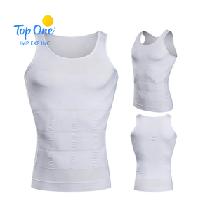 Top One Hombres Adelgazamiento Elástico Esculpir Chaleco Body Shapewear Corsé para Tummy Cintura Camisa de pérdida de peso - Product Image 6